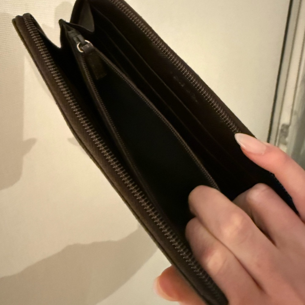 Prada Black Nylon Long Zippie Wallet with Triangle Logo Authentic - Picture 7 of 9